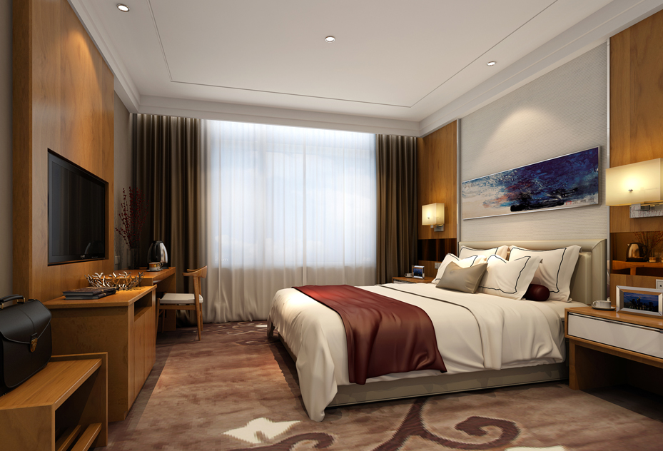 北京远帆酒店客房设计（单人间效果图）