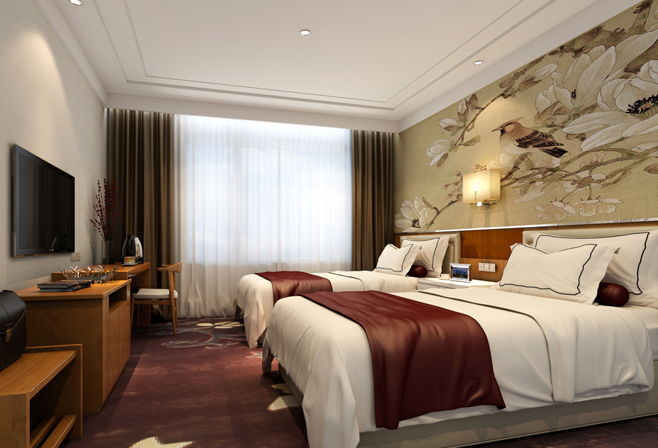 北京远帆酒店客房设计（双人间效果图）