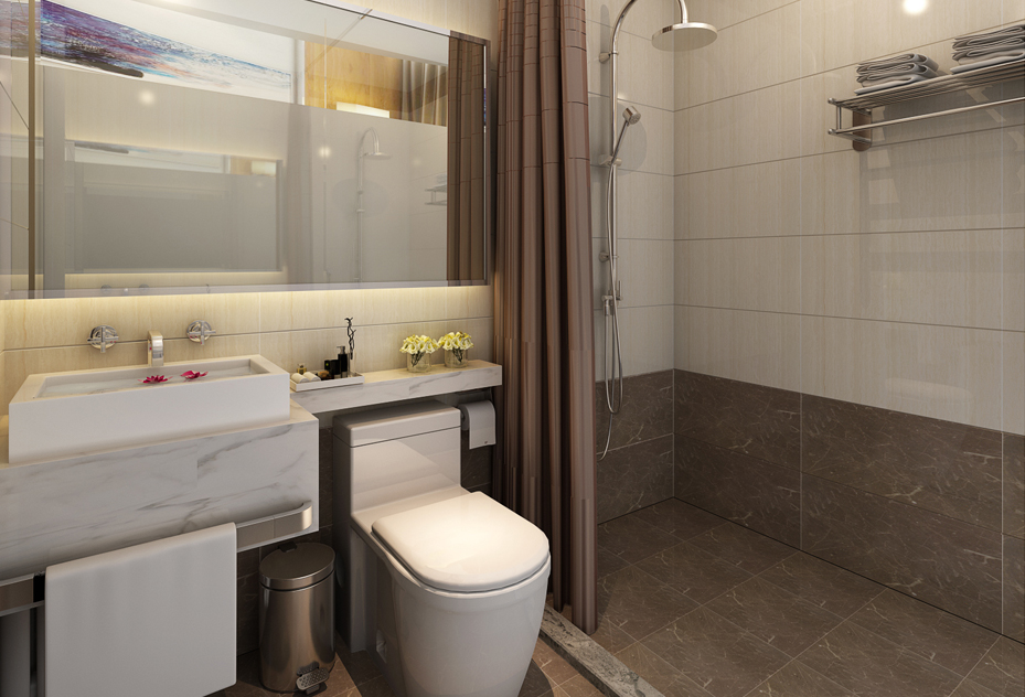 北京远帆酒店设计（洗手间效果图）